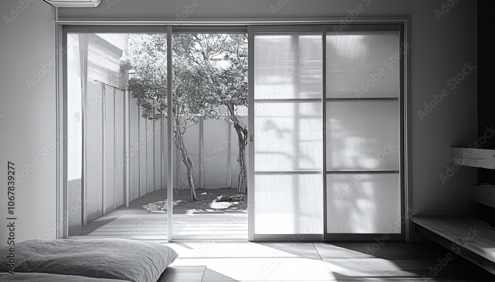 Fototapeta premium Minimalist and unique interior design in the house