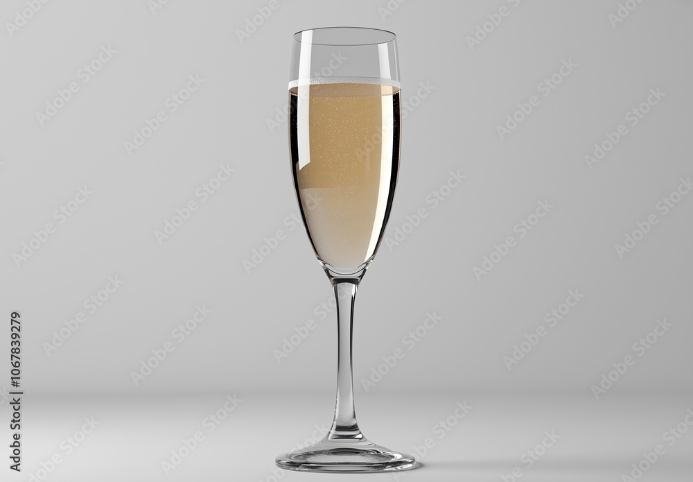 A flute glass filled with sparkling champagne, showing fine bubbles and golden color. A flute glass filled with sparkling champagne, showing fine bubbles and golden color.