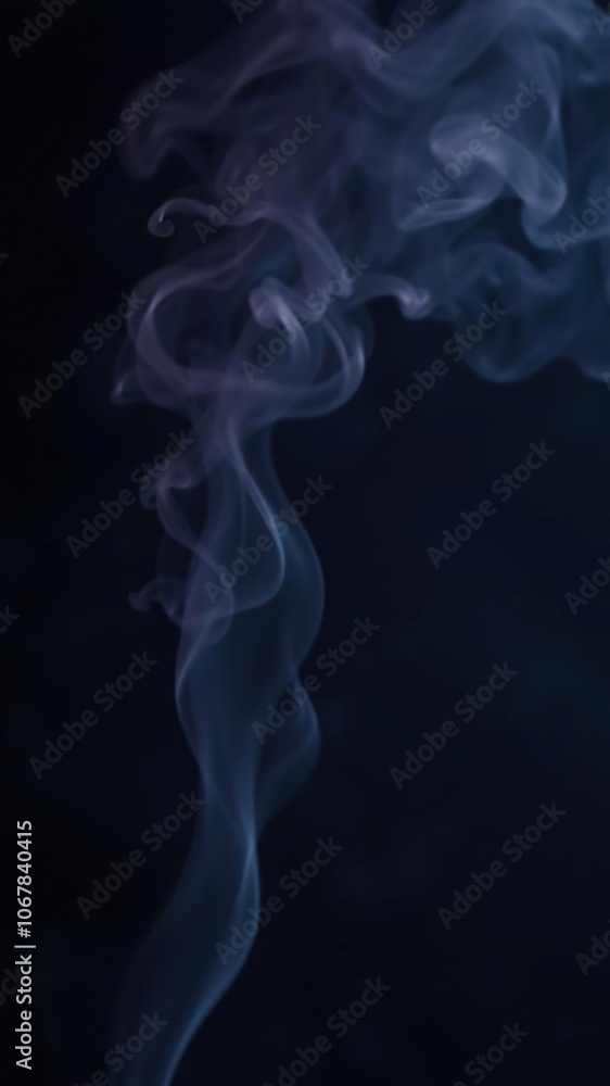 Obraz premium Abstract smoke swirling in a dark background creating a mysterious and eerie atmosphere, eerie, mysterious