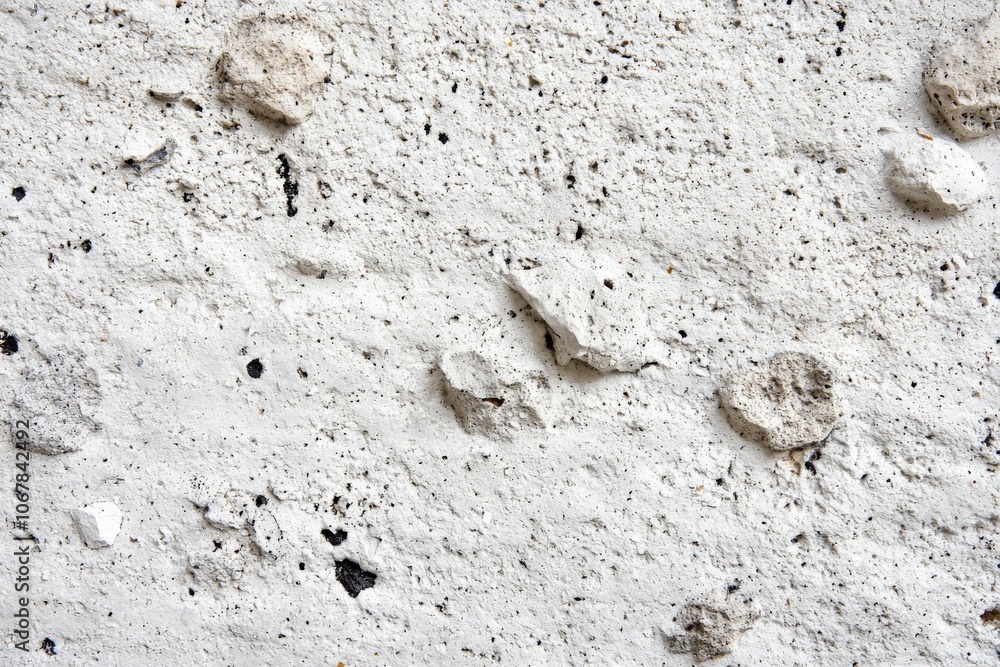 A detailed photograph of a white, porous stone wall surface exhibits various small holes and imprints, revealing the texture and character of the stone material. A detailed photograph of a white, porous stone wall surface exhibits various small holes and imprints, revealing the texture and character of the stone material.
