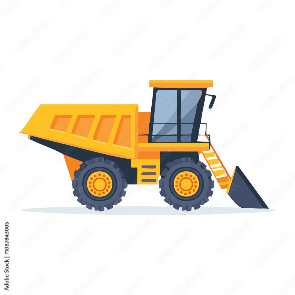 Illustration of heavy equipment vehicles for mining Illustration of heavy equipment vehicles for mining