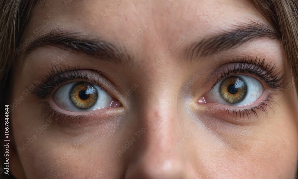 young woman brown eye contact young woman brown eye contact