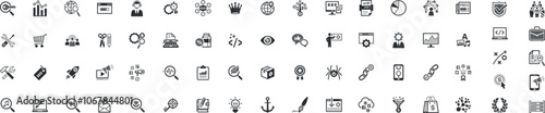 Obraz na płótnie Seo Internet Marketing Icons. w salonie