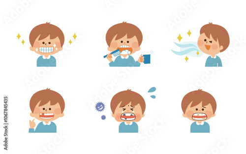 子供　歯の健康　イメージイラスト素材