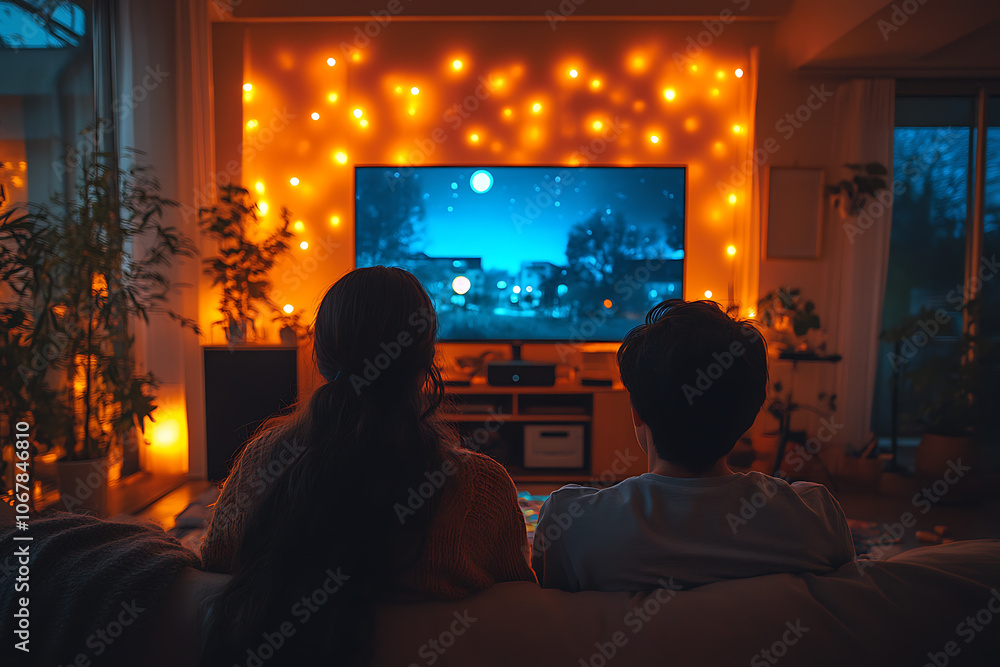 A family spending quality time together in a cozy living room, gathered around the TV or playing a board game, enjoying a warm and relaxing evening.
A family spending quality time together in a cozy living room, gathered around the TV or playing a board game, enjoying a warm and relaxing evening.