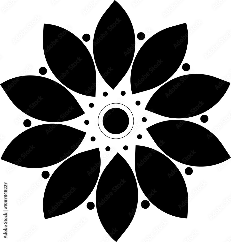 illustrator black isolated mandala design illustrator black isolated mandala design
