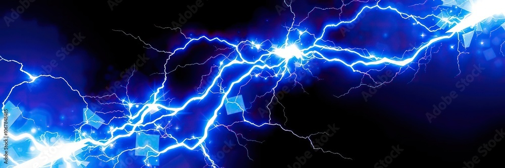 Blue electricity lightning bolt isolated on white background, discharge, power, design Blue electricity lightning bolt isolated on white background, discharge, power, design