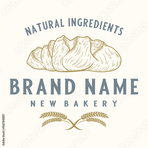 bakery logo design. perfect for bakery, label or bread making production.