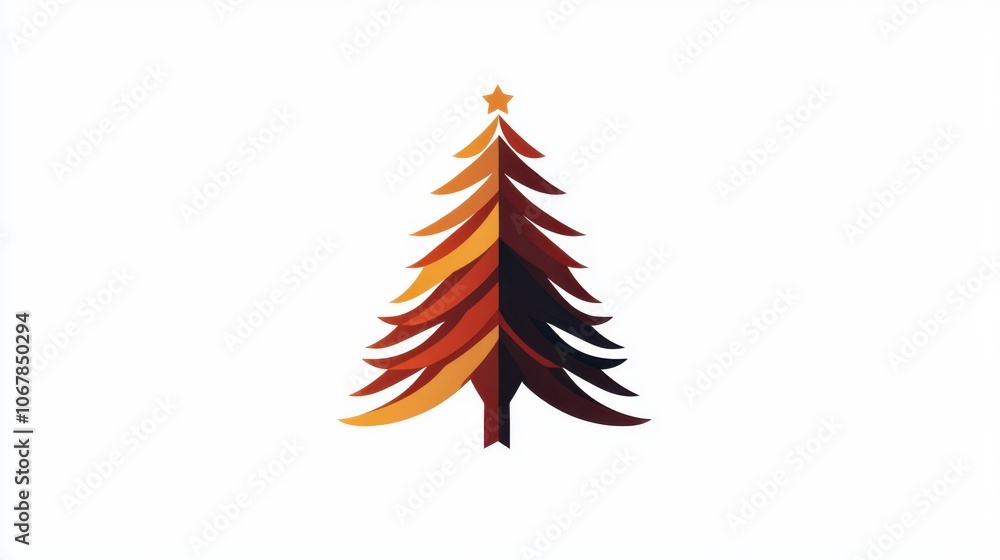 Obraz premium red christmas tree