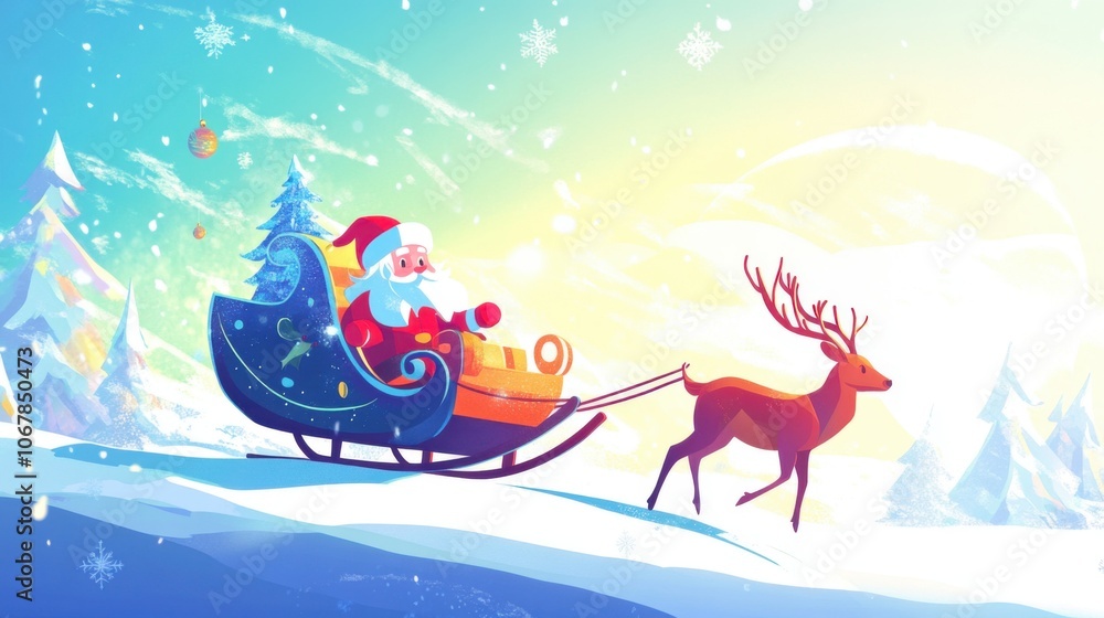 christmas card with deer christmas card with deer