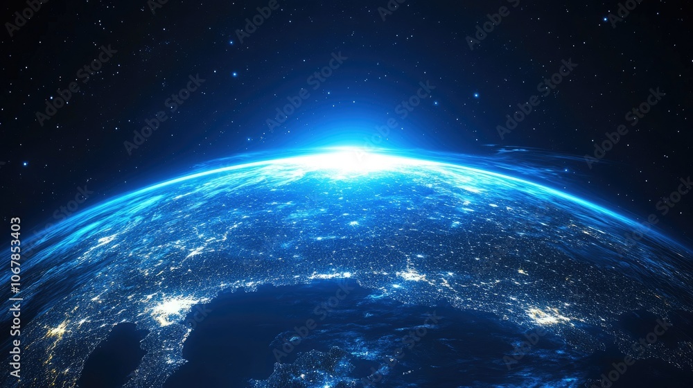 Earth isolated on black, continents detailed and oceans vibrant blue, with a soft glow around the planet, creating a sense of depth Earth isolated on black, continents detailed and oceans vibrant blue, with a soft glow around the planet, creating a sense of depth
