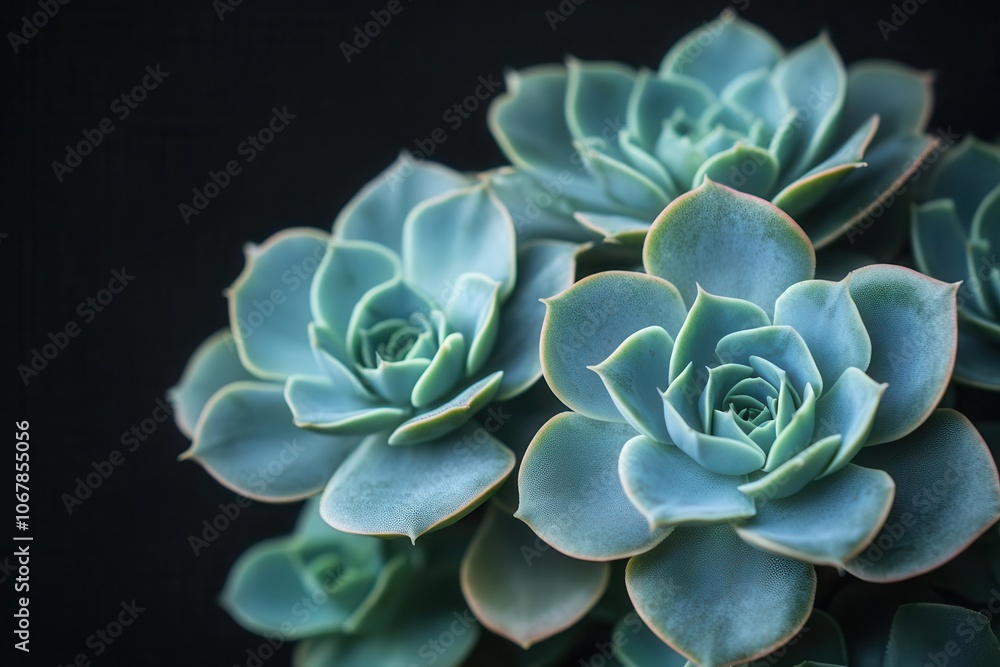 Macro shot of succulents with layered leaves, capturing delicate textures and gradients, soft focus for tranquil botanical capture Macro shot of succulents with layered leaves, capturing delicate textures and gradients, soft focus for tranquil botanical capture