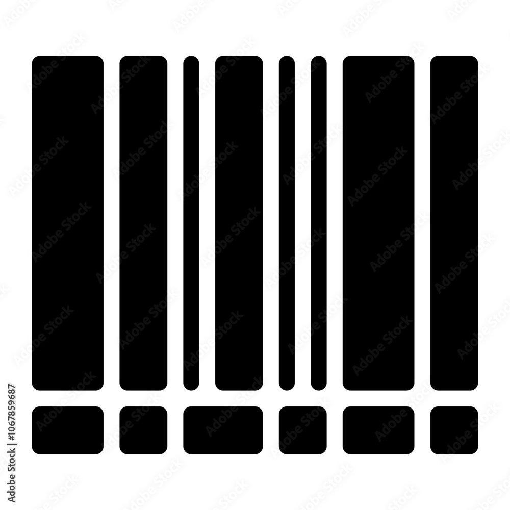 Obraz premium barcode glyph icon