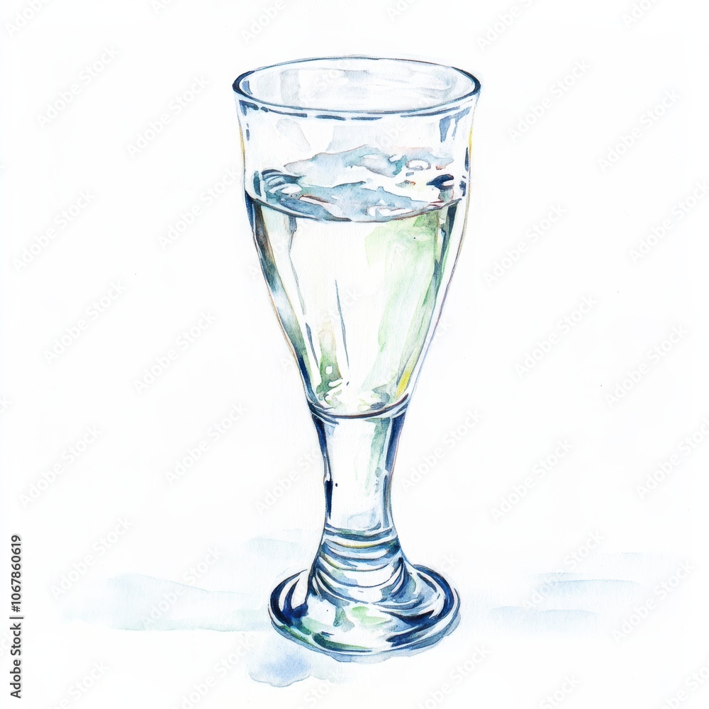 Refreshing Glass of Water with Ice: A Clean and Clear Drink Illustration for Wellness and Hydration Themes Refreshing Glass of Water with Ice: A Clean and Clear Drink Illustration for Wellness and Hydration Themes