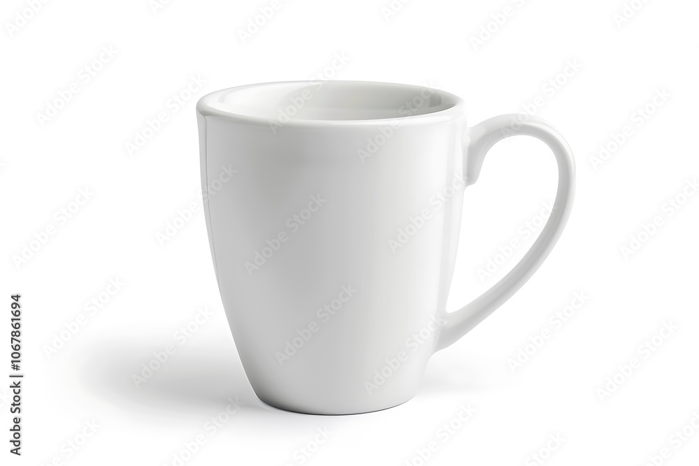 Empty white mug isolated on white background Empty white mug isolated on white background
