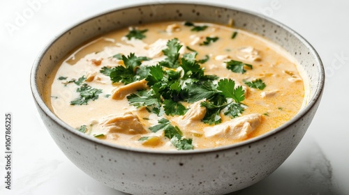 Creamy Chicken Curry Bowl with Fresh Herbs