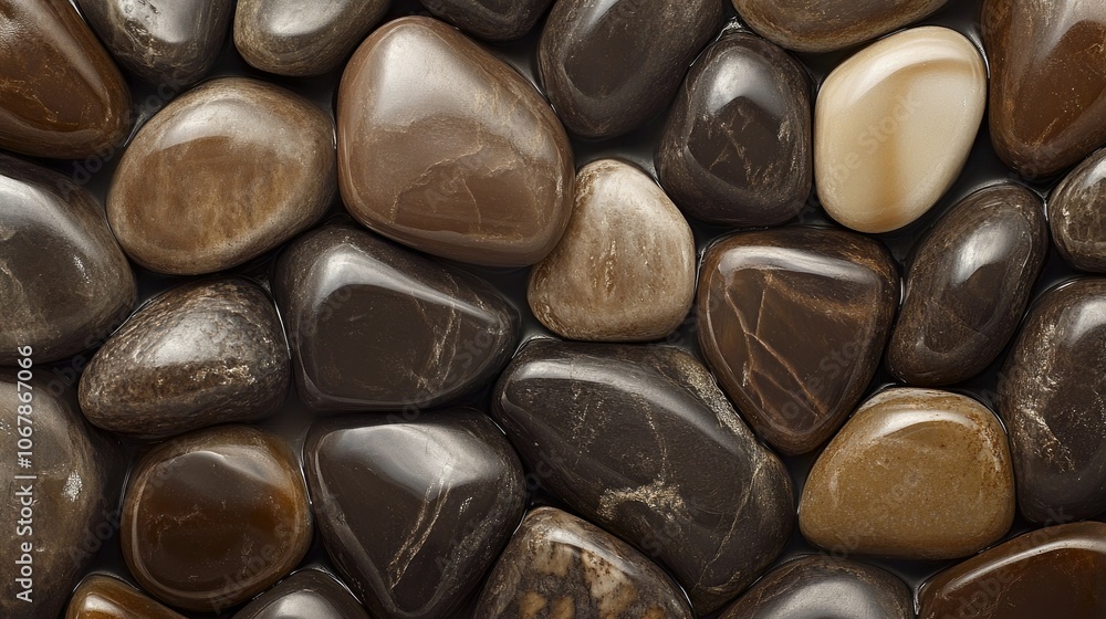 Smooth Natural Pebbles on a Surface