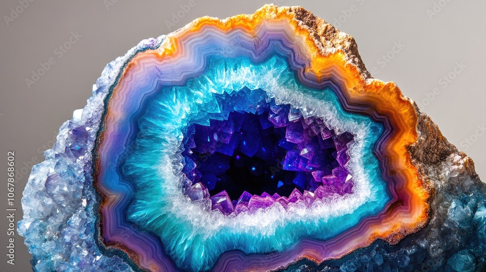 Obraz premium Close-Up of Striking Geode with Vibrant Colors