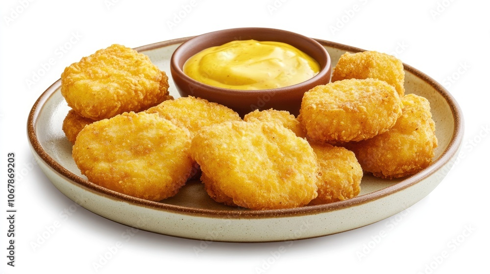 Crispy Chicken Nuggets with Dipping Sauce Crispy Chicken Nuggets with Dipping Sauce