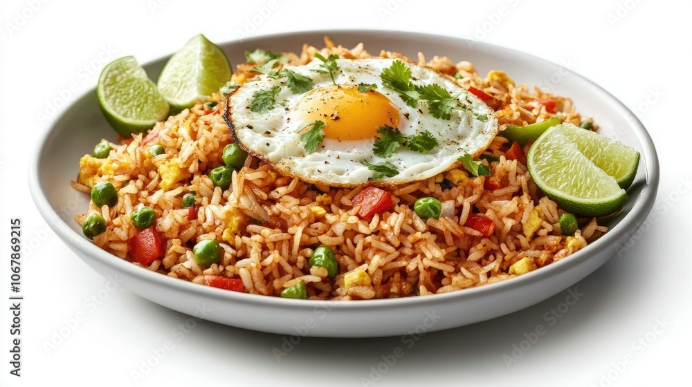 Flavorful Fried Rice with Egg and Fresh Lime Flavorful Fried Rice with Egg and Fresh Lime