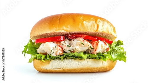 Mouthwatering Lobster Roll with Fresh Ingredients