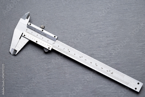 Precision Measuring Tool on Gray Slate Surface