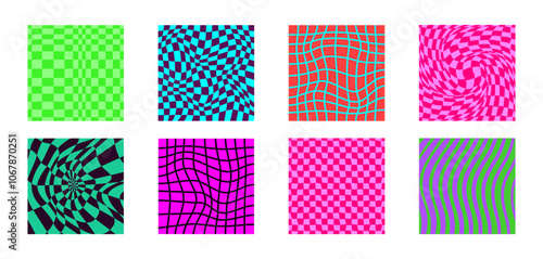 Wavy lines and psychedelic chessboard