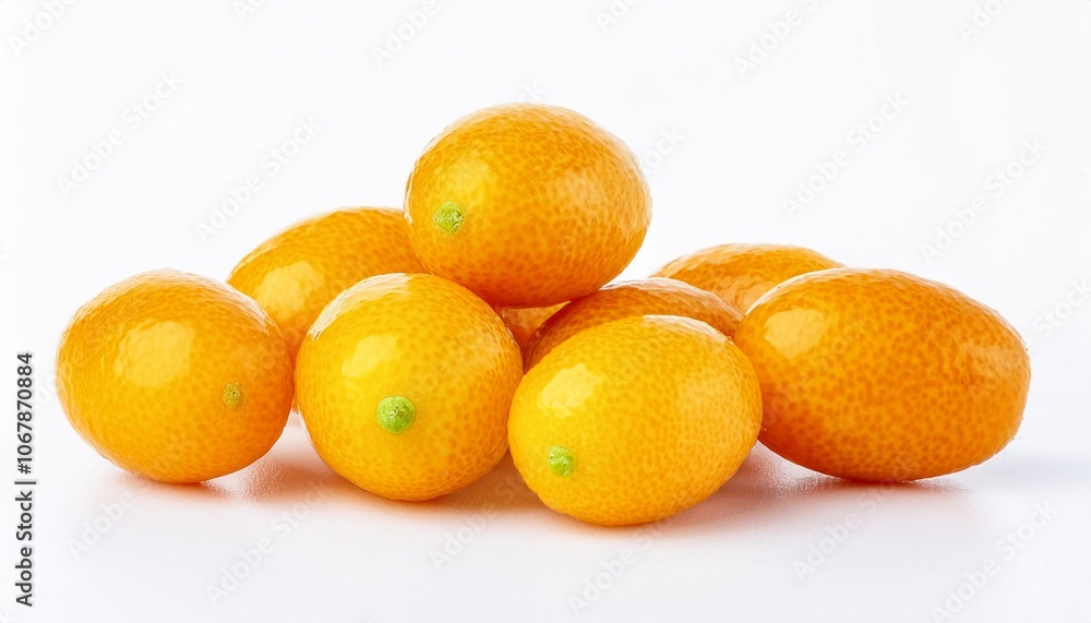 Kumquat on white background. Kumquat Fruit Isolated. Kumquat on white background. Kumquat Fruit Isolated.