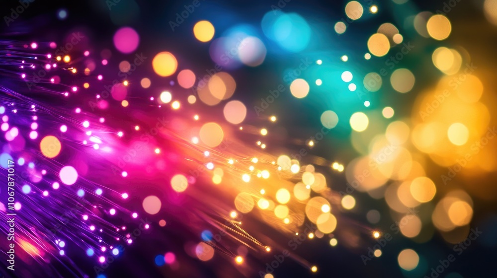 Brightly Illuminated Fiber Optic Connection Abstract Brightly Illuminated Fiber Optic Connection Abstract