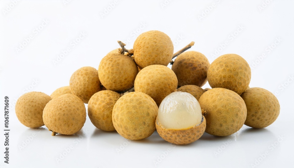 Longan on white background. Longan Fruit Isolated. Longan on white background. Longan Fruit Isolated.