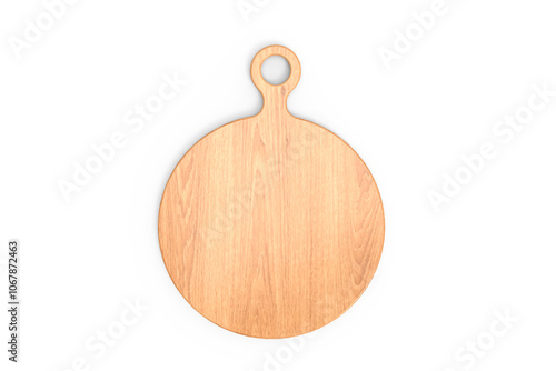 фотографія Illustration of wooden cutting board with handle