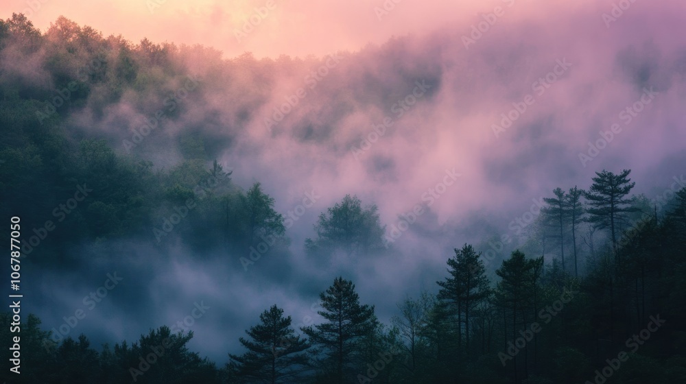 Fototapeta premium Misty Mountain Landscape