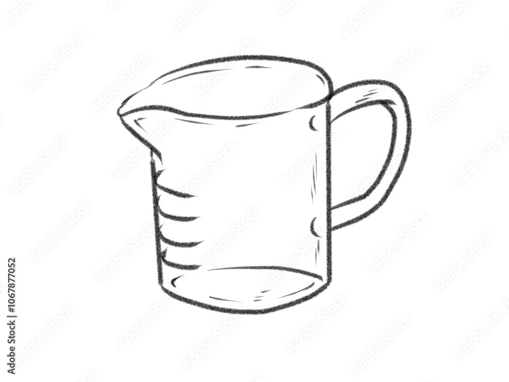 空の計量カップのイラスト 空の計量カップのイラスト