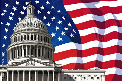 Explore the symbolism of freedom in the usa through the iconic capitol and american flag