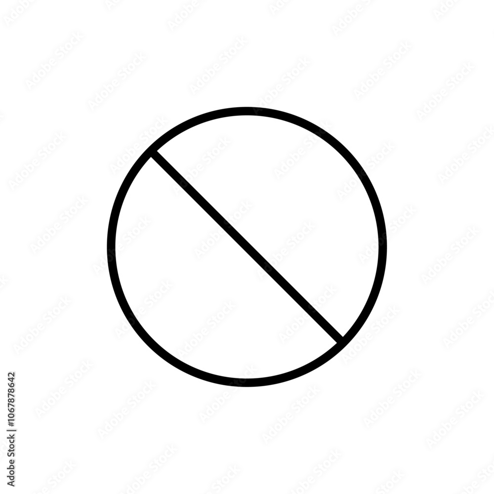 Blocked icon Outline set in black and white color Blocked icon Outline set in black and white color