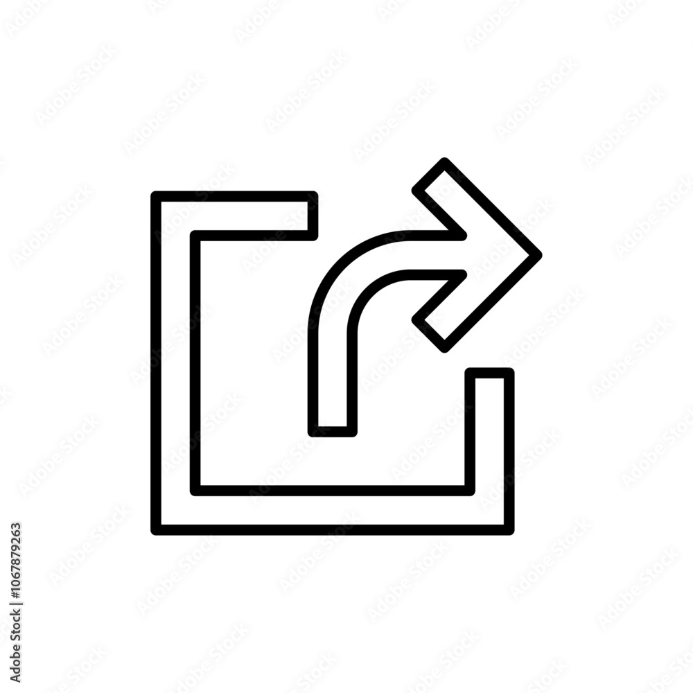 Export icon Outline set in black and white color Export icon Outline set in black and white color