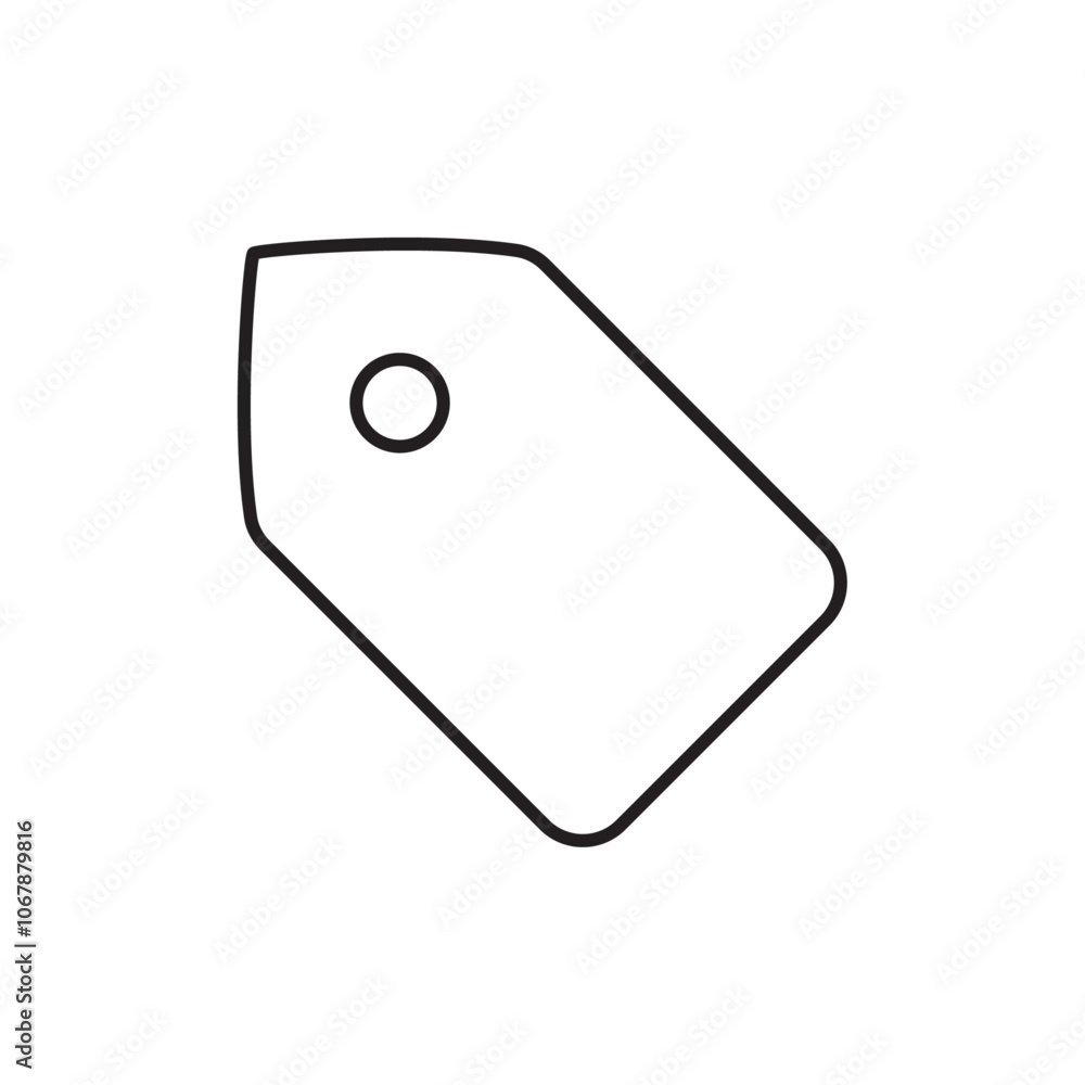 Label Outline set in black and white color Label Outline set in black and white color