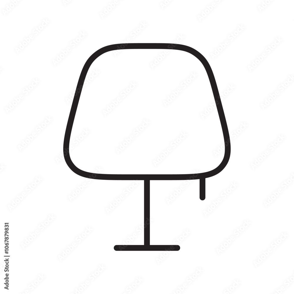 Lamp icon Outline set in black and white color Lamp icon Outline set in black and white color