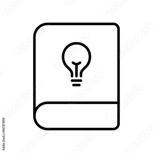 Knowledge icon Outline set in black and white color