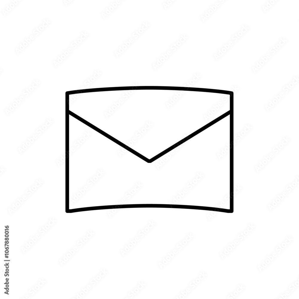 Mail icon Outline set in black and white color Mail icon Outline set in black and white color