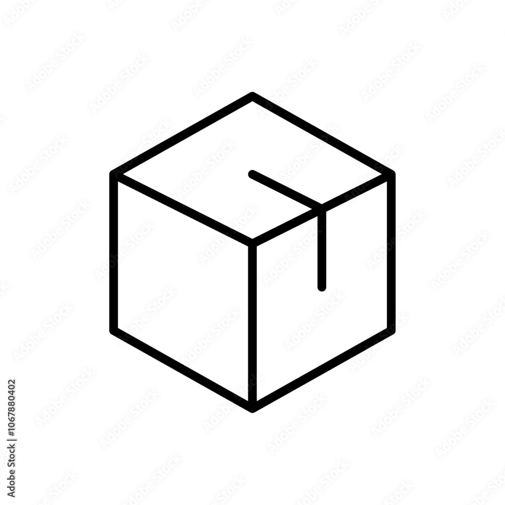 Package icon Outline set in black and white color Package icon Outline set in black and white color