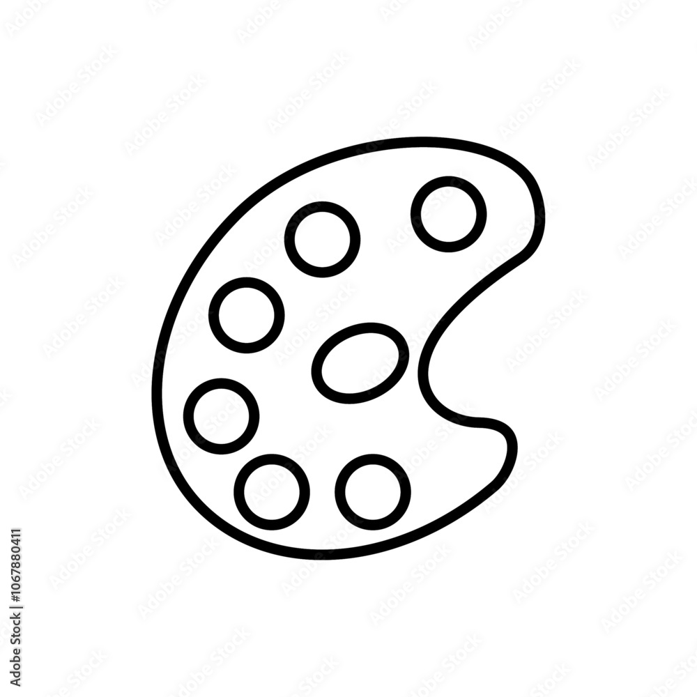 Paint icon Outline set in black and white color Paint icon Outline set in black and white color
