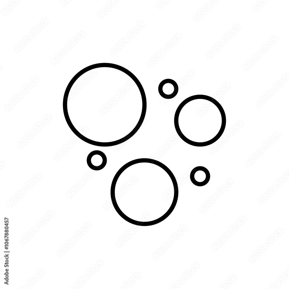 Particle icon Outline set in black and white color Particle icon Outline set in black and white color