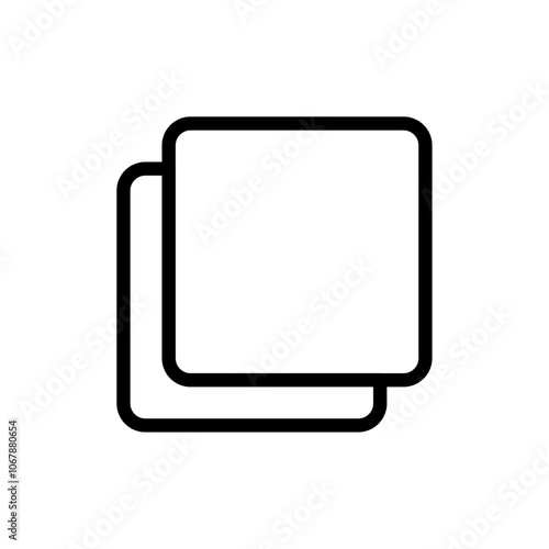 Pop up icon Outline set in black and white color