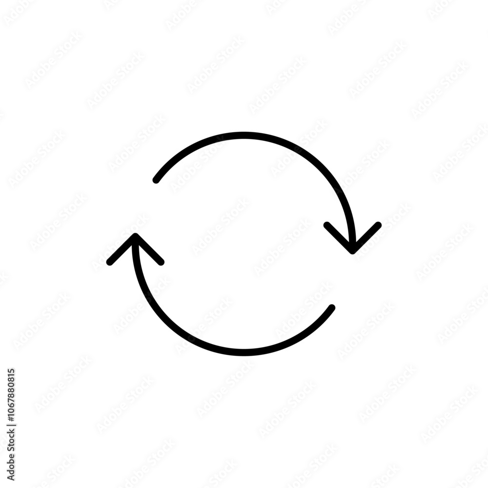 Repeat icon Outline set in black and white color Repeat icon Outline set in black and white color
