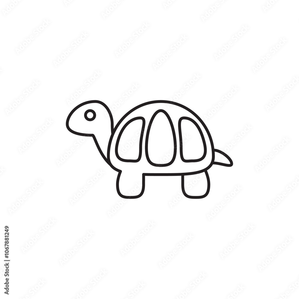Tortoise icon Outline set in black and white color Tortoise icon Outline set in black and white color