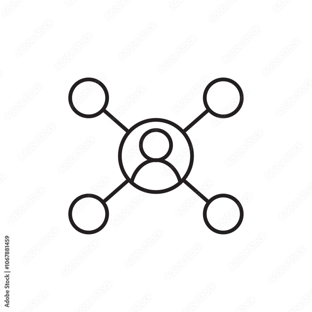 Affiliate marketing icon Outline set in black and white color Affiliate marketing icon Outline set in black and white color