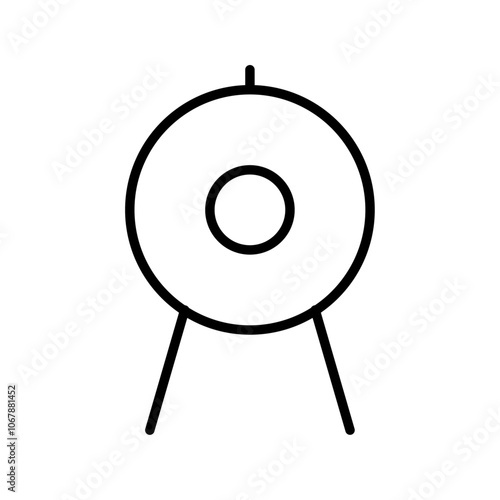 Accuracy icon Outline set in black and white color