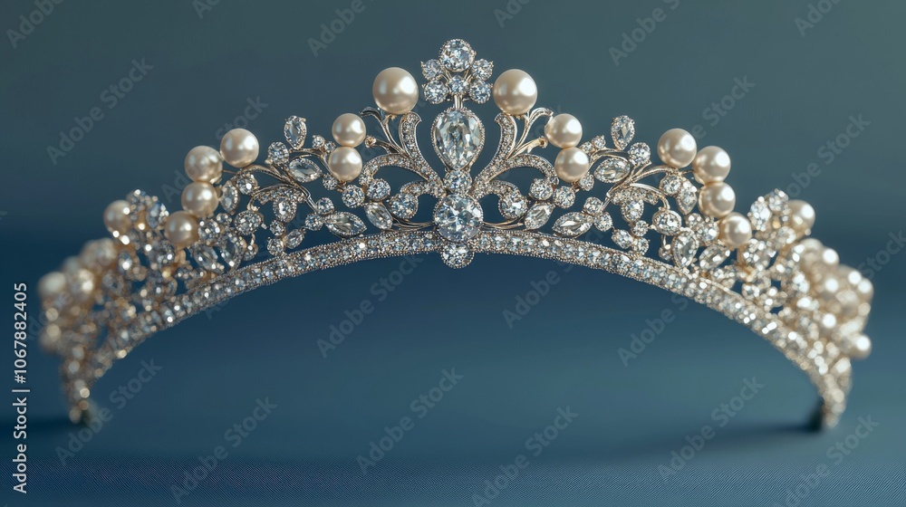 Elegant 3D Render of a Luxury Tiara Design Elegant 3D Render of a Luxury Tiara Design