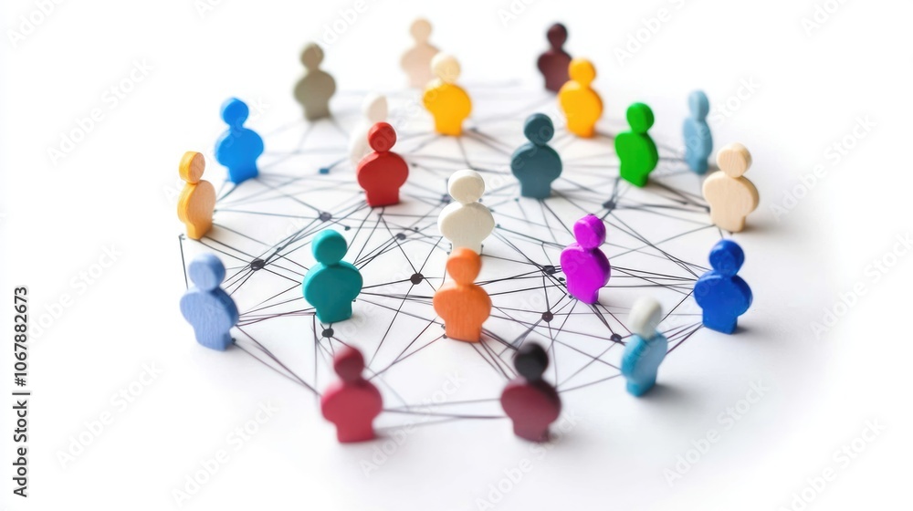 Social media network connection, people icons on white background. Global internet technology and online data exchange Social media network connection, people icons on white background. Global internet technology and online data exchange